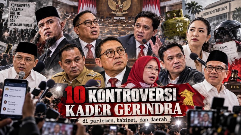 Rekam Jejak Disorot Publik! 10 Kontroversi Kader Gerindra 2 Tahun Terakhir: Dari Parlemen, Kabinet hingga Daerah