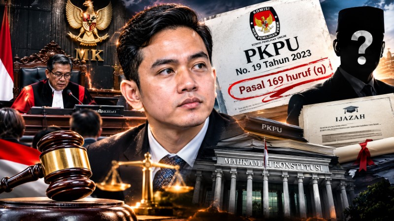 Skandal Hukum Terbongkar di Sidang MK Misteri Pasal Selundupan PKPU 192023 dan Pengistimewaan Syarat Pendidikan Gibran!