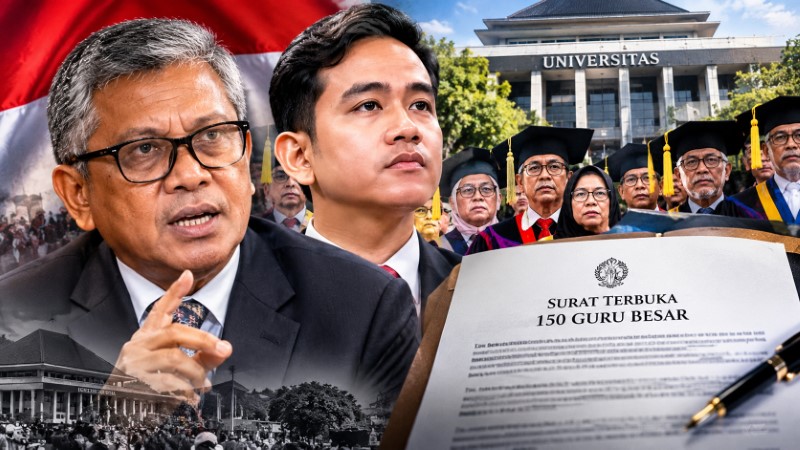 Surat Terbuka 150 Guru Besar Desak 'Gibran Mundur', Eks Rektor Unhas Dukung Ini Jalan Kami Bisa Bersuara!