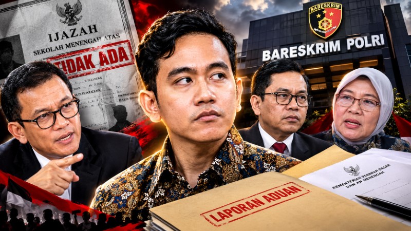 Wapres RI Terbukti Tak Punya Ijazah SMA, Gibran Hingga Kemendikdasmen Resmi Diadukan ke Bareskrim Polri!