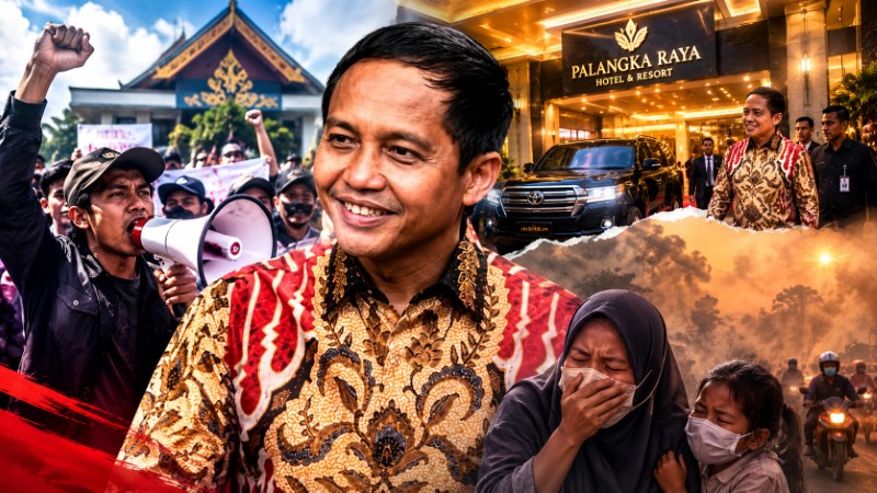 Warga Sesak Napas Dikepung Asap Karhutla, Menhut Raja Juli Antoni Justru Didemo Gegara Tidur Nyenyak di 'Hotel Mewah' Palangka Raya!