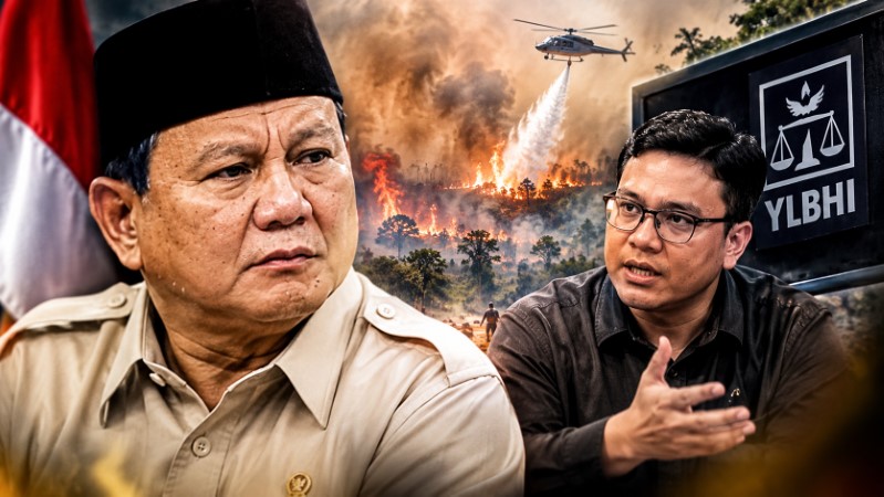 YLBHI Desak Prabowo 'Mundur' Jika Tak Becus Urus Bencana Karhutla!